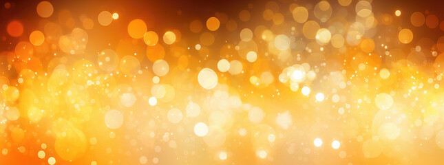 orange and yellow bokeh brightening background, light brown and gold. Generative AI. 