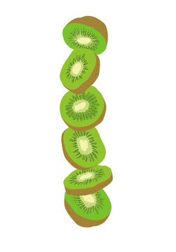 kiwi fruit fresh food icon vector illustration graphic design