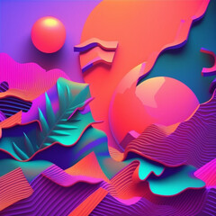 a colorful abstract wallpaper  Created with generative AI tools
