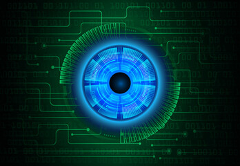 eye cyber circuit future technology concept background
