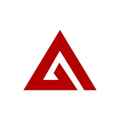 AG initials Triangle Logo Template abstract