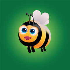 cartoon cute vector bee