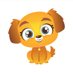 Cute baby dog vector illustration