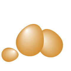 Illustration of isolated chicken eggs