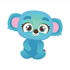Cute baby koala vector illustration