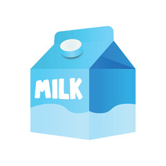 Realistic milk boxes isolated