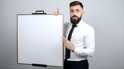 business man with whiteboard
