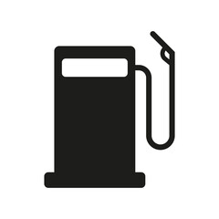 Refueling icon. Diesel vehicle refueling petrol gas station. Vector illustration.