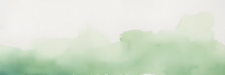 Green natural background, watercolor paint, abstract banner