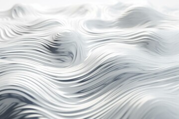 Contemporary abstract white layers with ripple effect in 3D rendering. Generative AI