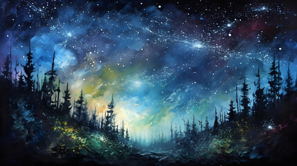 Obraz na płótnie Canvas 綺麗な星空 No.019 | Beautiful starry sky Generative AI