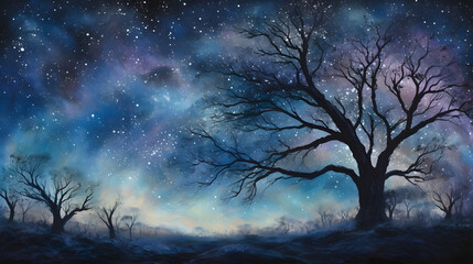 Obraz na płótnie Canvas 綺麗な星空 No.016 | Beautiful starry sky Generative AI