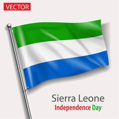 Sierra Leone country flag independence day