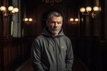 Portrait Of A Mature Man In His 30s Wearing a Hoodie