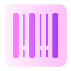 barcode scan gradient icon