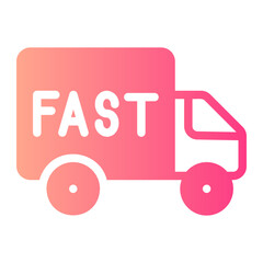 fast delivery gradient icon