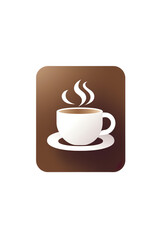 A logo of a coffee cup