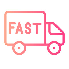 fast delivery gradient icon