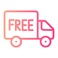 free delivery gradient icon