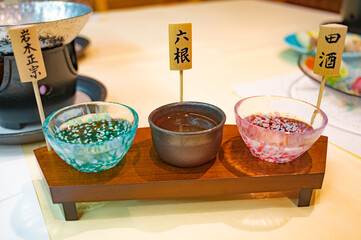 日本酒飲み比べ