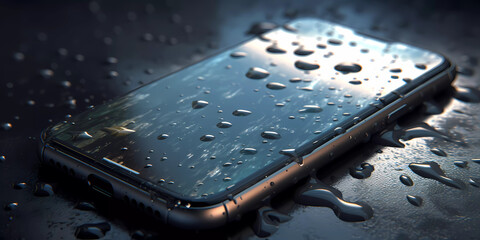 Wet mobile phone