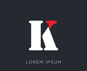 Initial Alphabet 'K' Logo Design Template