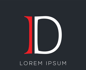 Initial Alphabet 'D' Logo Design Template