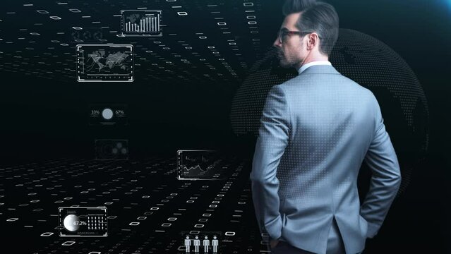 デジタルクラウド化によるデジタルトランスフォーメーションのイメージ　サイバーセキュリティコンセプ