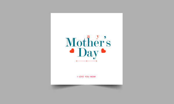 Mothers day for woman and child love you mum message