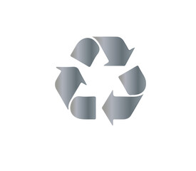 recycle symbol on white background