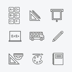 Fototapeta premium Vector illustration of education icon on grey background