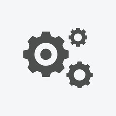 Settings icon vector. Isolated cogs icon vector design
