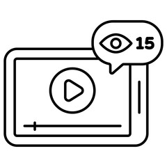 An icon design of online video views