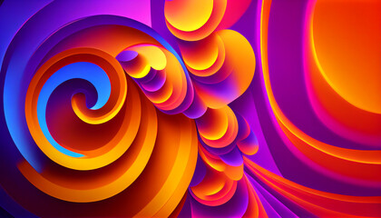 Generative AI, Colorful Contrasts: Vibrant Dual-Toned Abstract Background