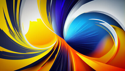 Generative AI, Colorful Whirlwind: Vibrant Dual-Toned Abstract Background