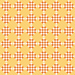 Black and orange gingham pattern. Seamless vector plaid design suitable for fashion, home decor and stationary. Perfect for Halloween and thanksgiving.