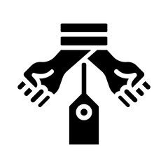 Human Trafficking glyph icon for slave, kidnap, illegal, hands and gestures, miscellaneous, criminal, abduction, law, hand, chain logo