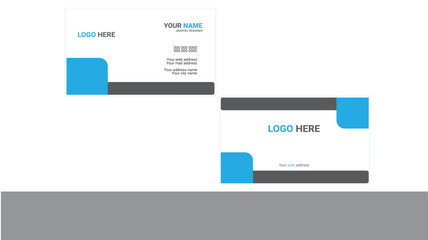 Double-sided creative business card template. Portrait and landscape orientation. Horizontal and vertical layout. Vector illustration.