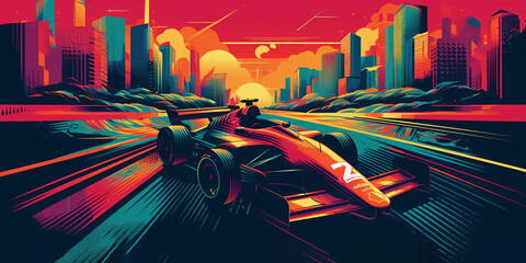 F1 Miami Race - obrazy, fototapety, plakaty
