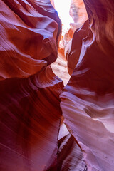 Lower Antelope Canyon a Natural attraction in the Navajo Reservation near Page, Arizona USA