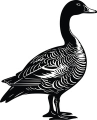 Goose Logo Monochrome Design Style
