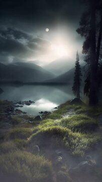 fog over the lake