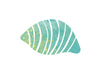貝がらの水彩風手書きベクターイラスト