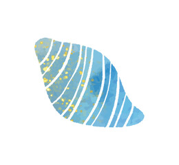 貝がらの水彩風手書きベクターイラスト