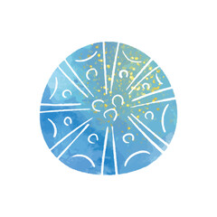 貝がらの水彩風手書きベクターイラスト