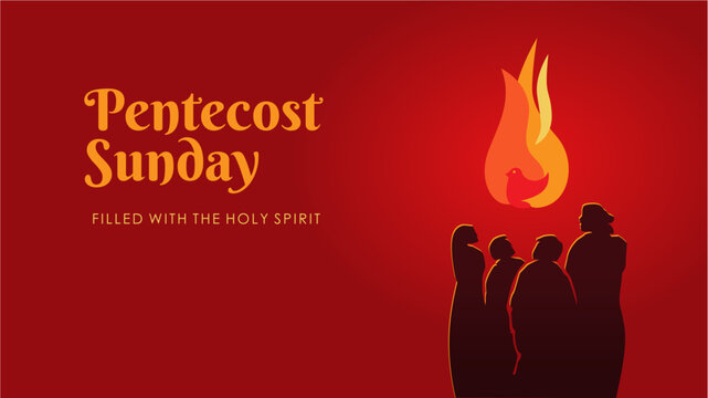 pentecost sunday banner horizontal template