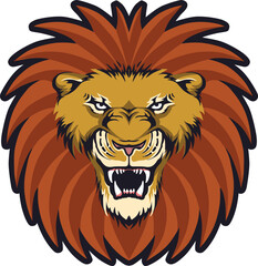 Lion Head Vector Illustration