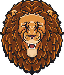 Lion Head Vector Illustration
