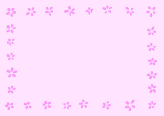 Obraz na płótnie Canvas Illustration of a pink flower on a pink background.