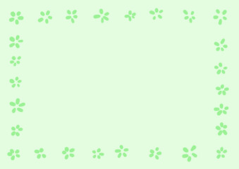 Illustration of a green flower on a green background.